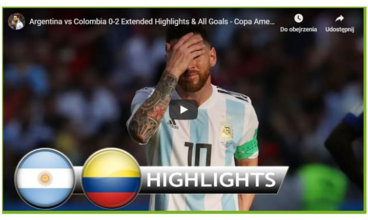 Argentyna 0-2 Kolumbia [SKRÓT MECZU]